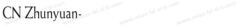 CN Zhunyuan字体转换